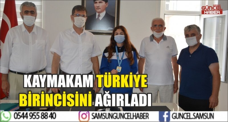 KAYMAKAM TÜRKİYE BİRİNCİSİNİ AĞIRLADI 