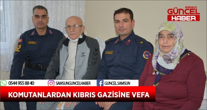 KOMUTANLARDAN KIBRIS GAZİSİNE VEFA