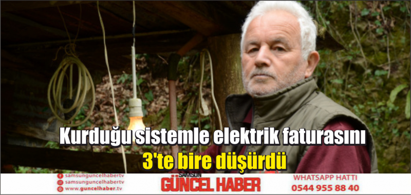 Kurduğu sistemle elektrik faturasını 3'te bire düşürdü