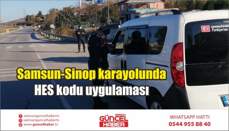 Samsun-Sinop karayolunda HES kodu uygulaması   