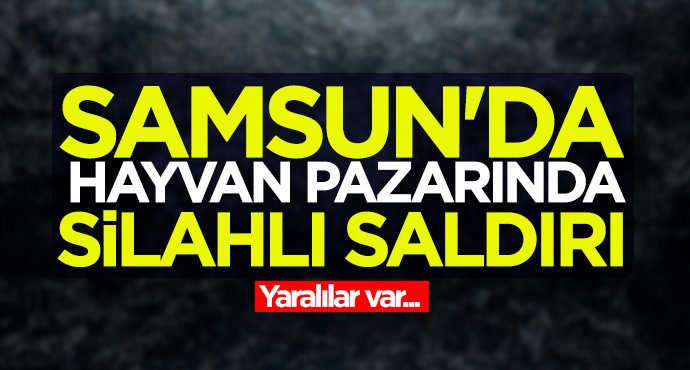 Samsun'da hayvan pazarında silahlı saldırı