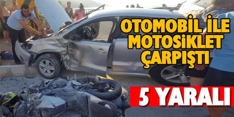 Samsun'da otomobil ile motosiklet çarpıştı: 5 yaralı
