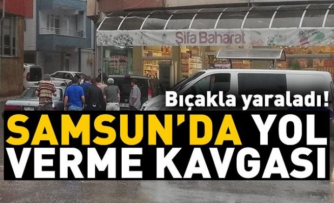 Samsun'da yol verme kavgası
