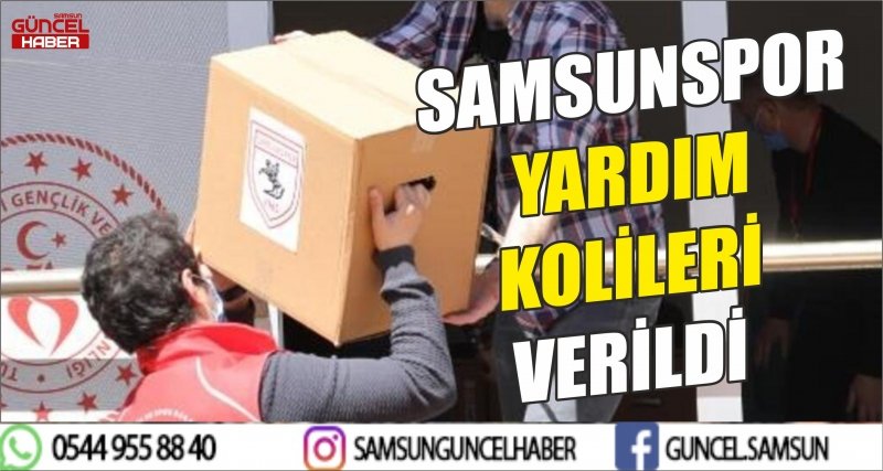 SAMSUNSPOR YARDIM KOLİLERİ VERİLDİ