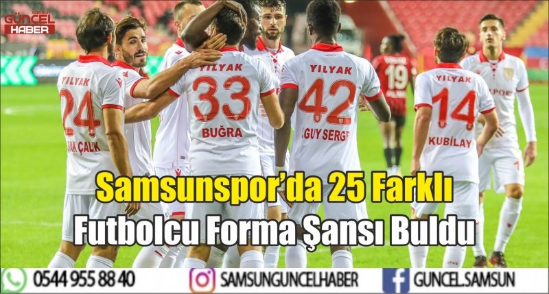 Samsunspor’da 25 Farklı Futbolcu Forma Şansı Buldu 