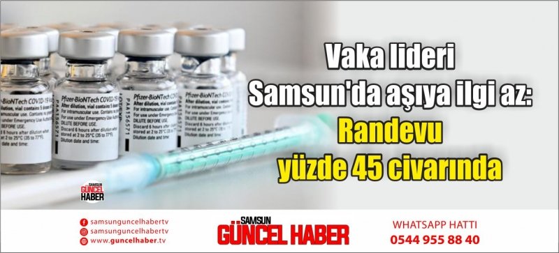 Vaka lideri Samsun'da aşıya ilgi az: Randevu yüzde 45 civarında