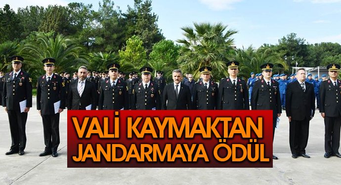 Vali Kaymak'tan Jandarmaya Ödül
