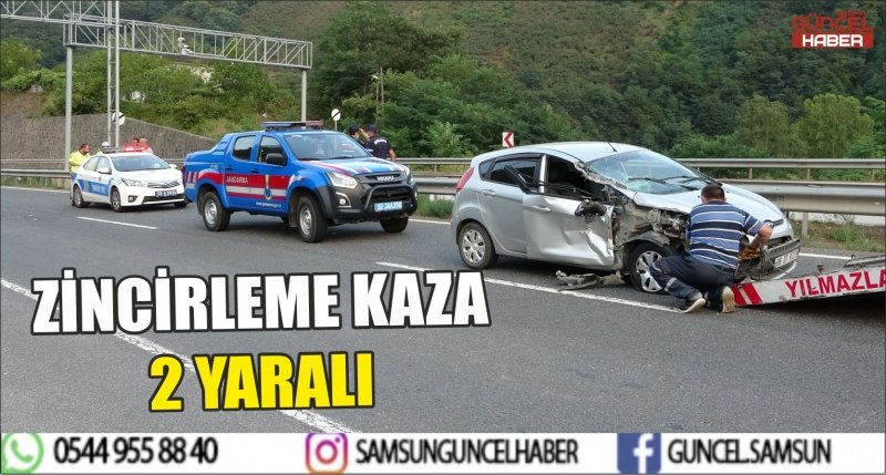 ZİNCİRLEME KAZA 2 YARALI