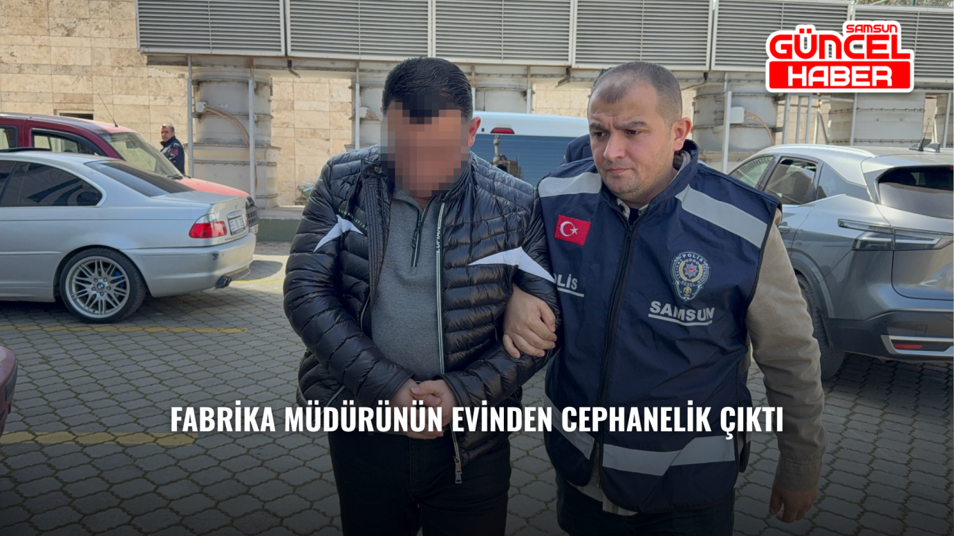 Fabrika müdürünün evinden cephanelik çıktı