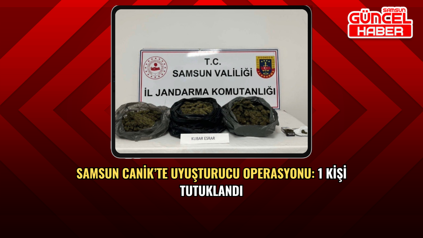 Samsun Canik’te uyuşturucu operasyonu: 1 kişi tutuklandı