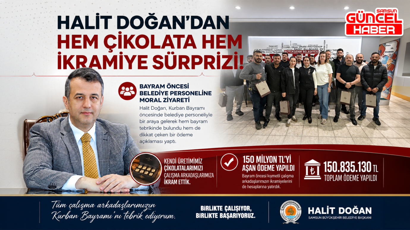 Halit Doğan’dan personele bayram öncesi çifte sürpriz