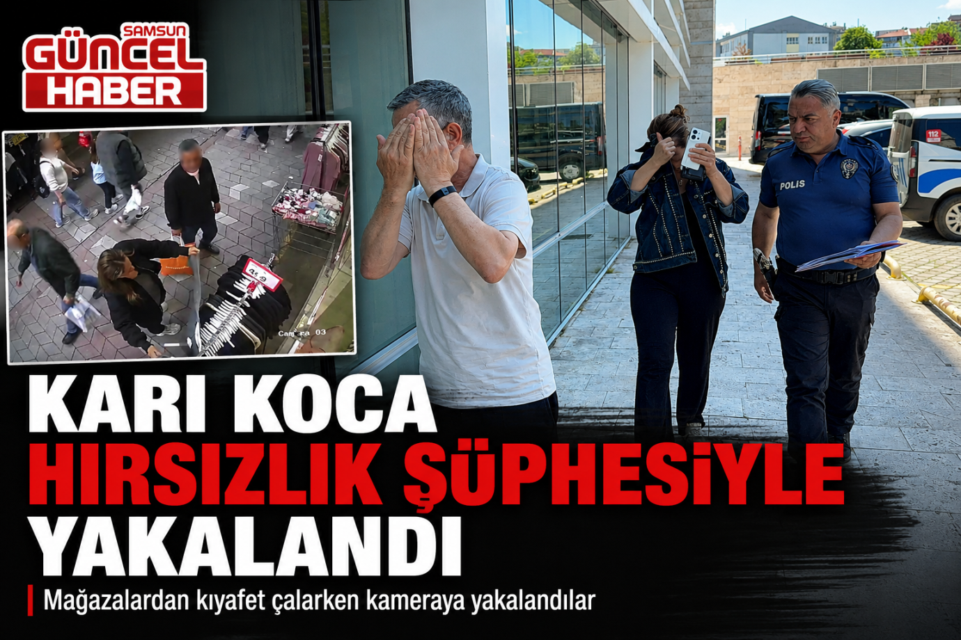 Giyim mağazalarından hırsızlık yaptıkları iddia edilen karı koca adliyede