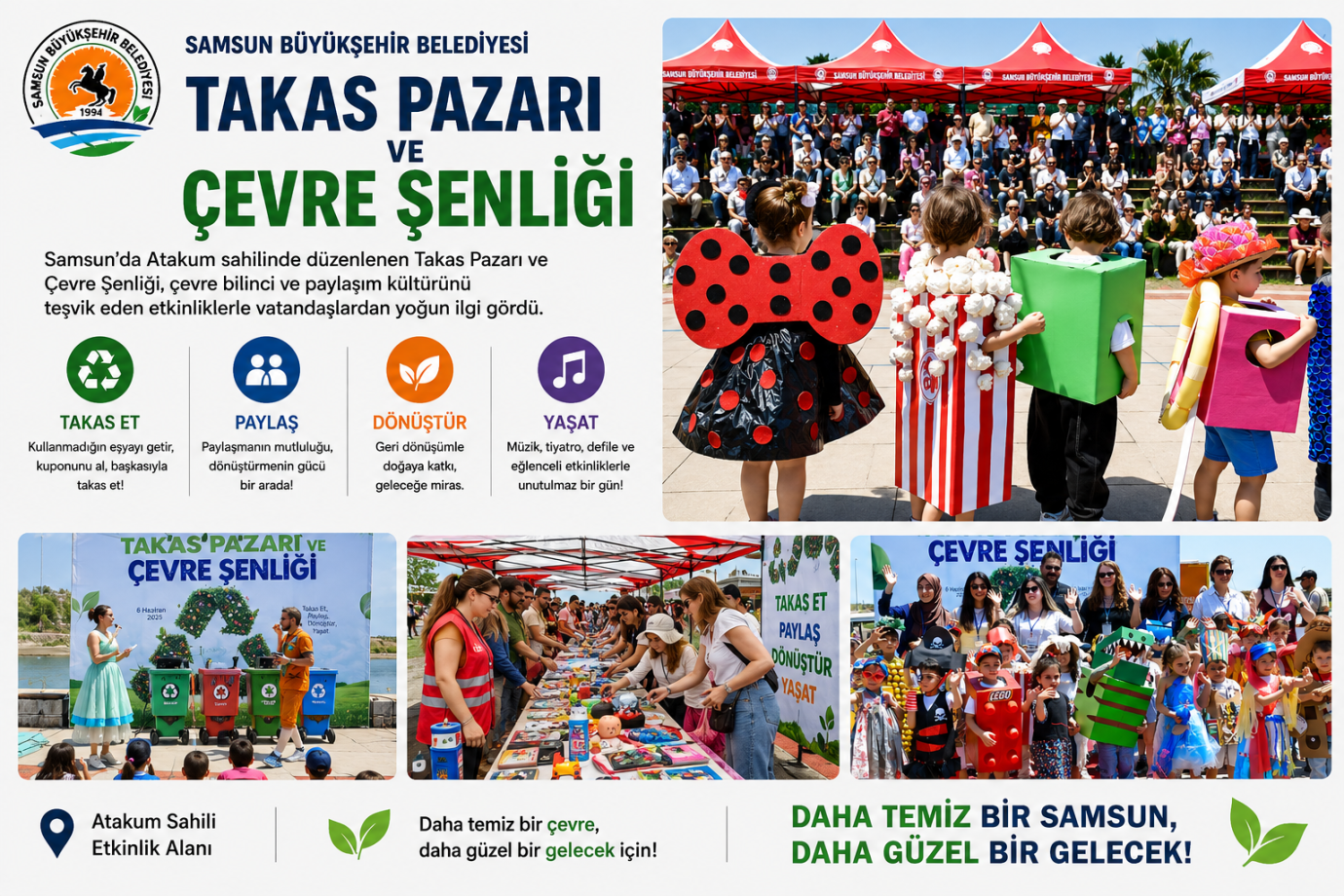 Samsun’da Takas Pazarı ve Çevre Şenliği yoğun ilgi gördü