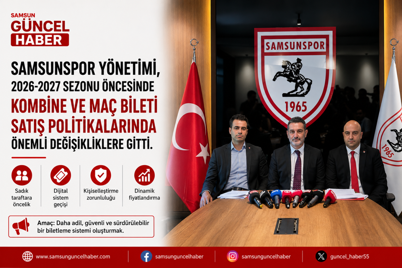 Samsunspor'dan Kombine ve Bilet Satışlarında Yeni Dönem