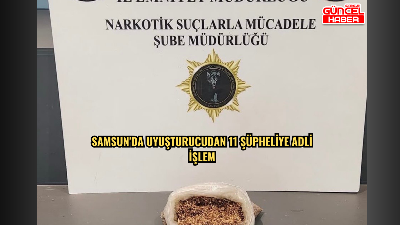 Samsun'da uyuşturucudan 11 şüpheliye adli işlem
