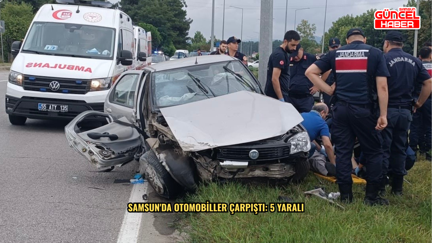Samsun'da otomobiller çarpıştı: 5 yaralı