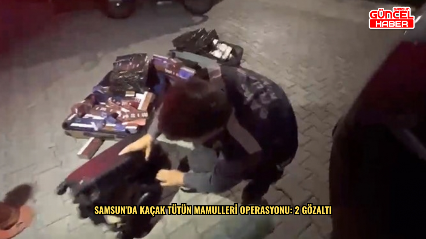 Samsun'da kaçak tütün mamulleri operasyonu: 2 gözaltı