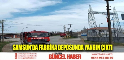 Samsun'da Fabrika Deposunda Yangın Çıktı