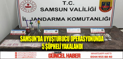 Samsun'da uyuşturucu operasyonunda 5 şüpheli yakalandı