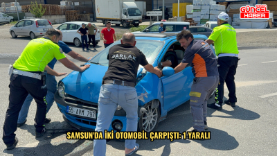 Samsun'da iki otomobil çarpıştı: 1 yaralı