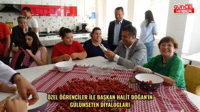 Özel öğrenciler ile Başkan Halit Doğan'ın gülümseten diyalogları